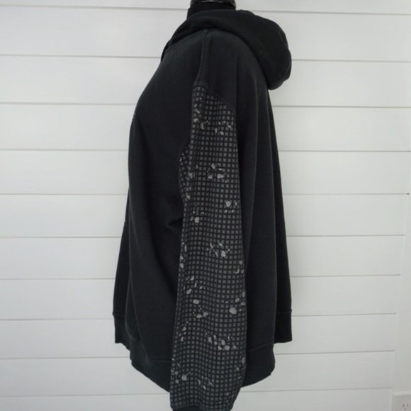 THE NORTH FACE Mens XXL BLACK PULLOVER HOODIE 3M REFLECTIVE PRINT LOGO GRAPHIC - Picture 4 of 12